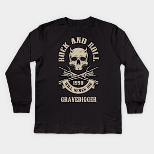 Never Die Gravedig Kids Long Sleeve T-Shirt